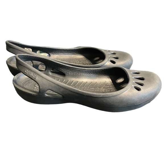 Crocs Black Malindi Slingback Ballet Flat Sz 9 - Picture 4 of 7